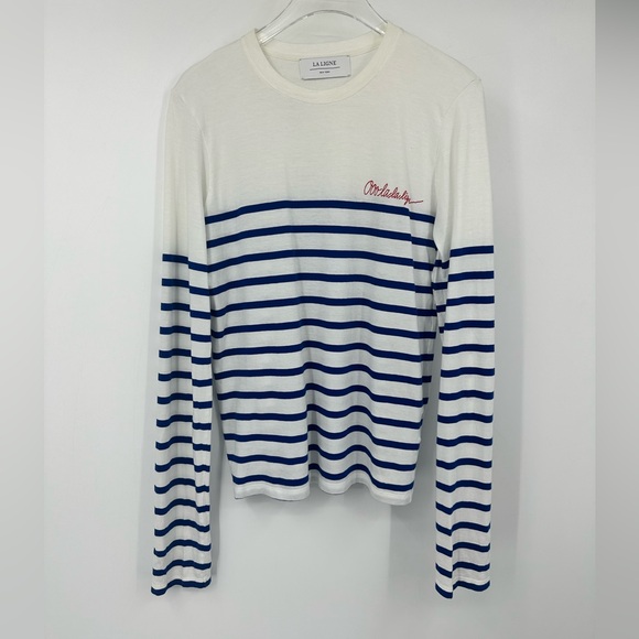 La Ligne Tops - *La Ligne Striped Long Sleeve T Shirt Ooo La La Ligne Nautical Size XS